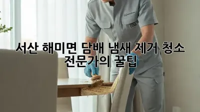 서산 해미면 담배 냄새 제거 청소 전문가의 꿀팁